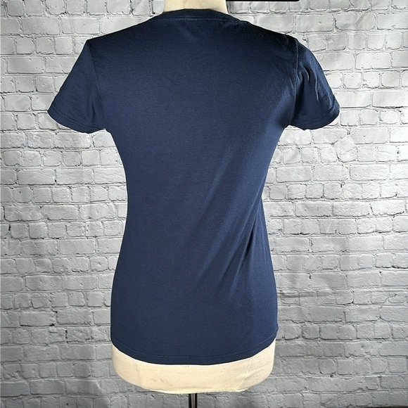 Houston Texans Skull Ladies Tee T-Shirt women’s size Small Navy Battle Red NWOT - Picture 2 of 13